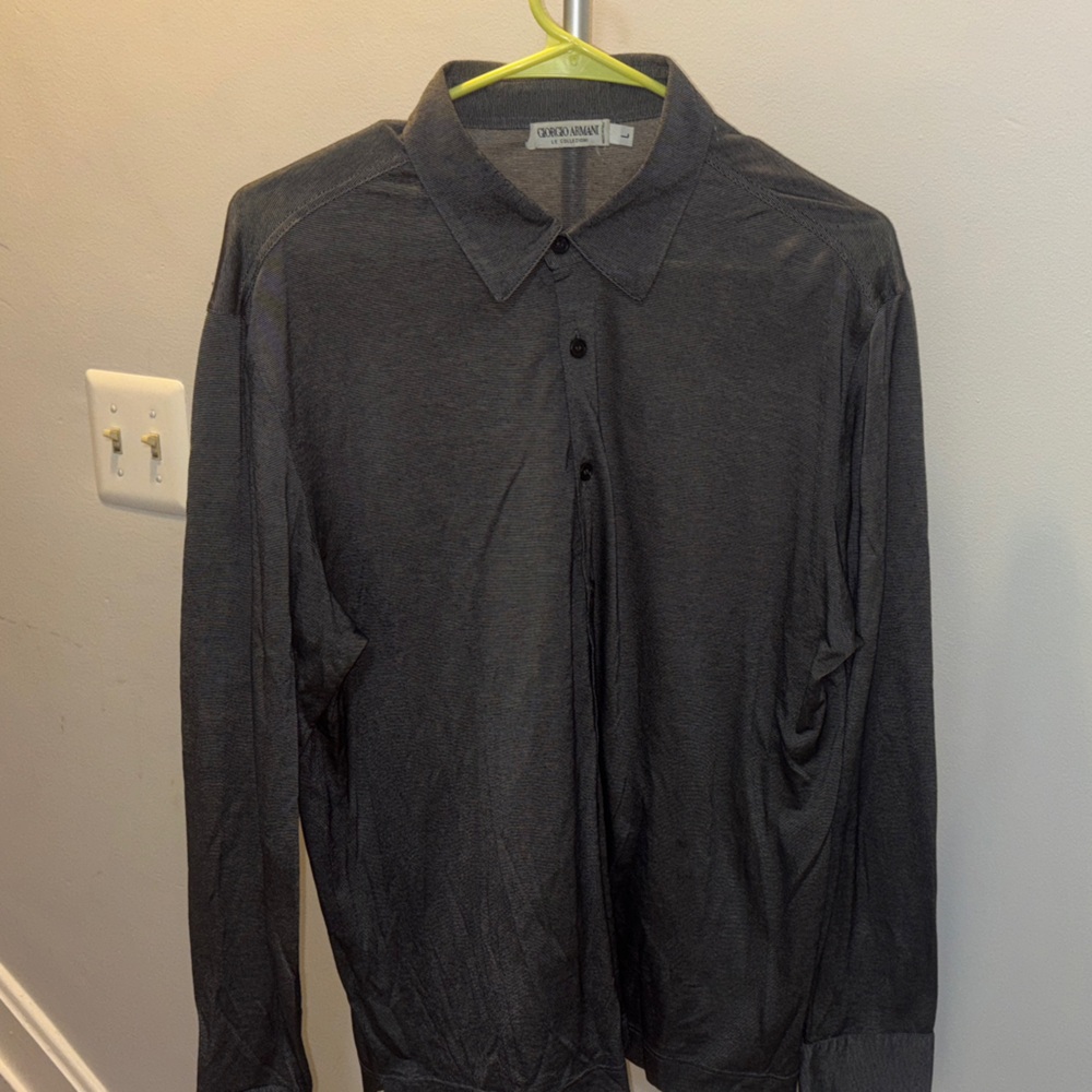 Giorgio Armani Charcoal Shirt Jacket Size Large